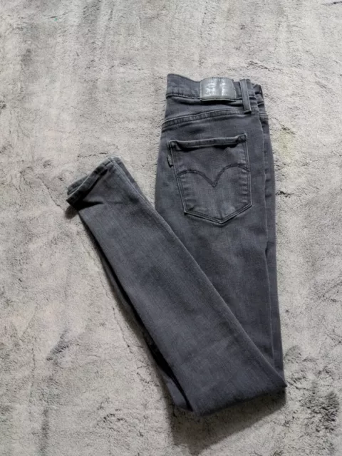Levi's 720 High Rise Super Skinny Distressed Women's Jeans Size 27, Black