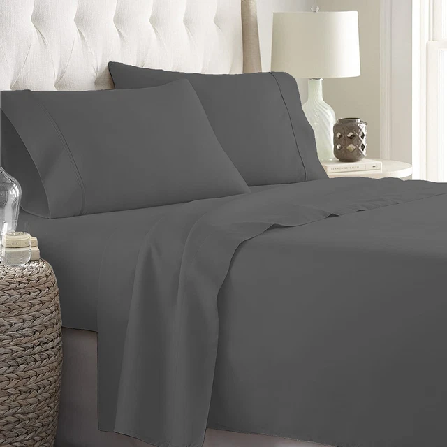 thumbnail image 2 of Hotel Quality 1200 TC King Size Fitted Sheet Set - Deep Pocket, Breathable & Hypoallergenic Egyptian Cotton 2 of 5