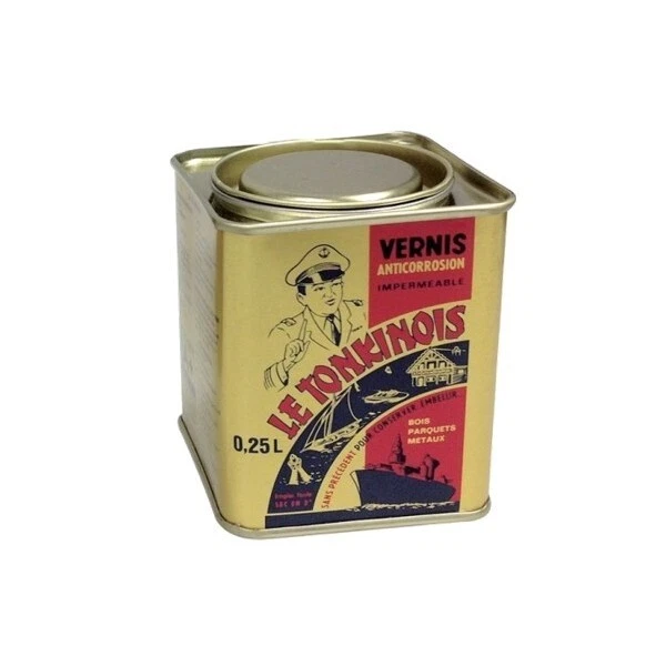 Vernis Marin Le Tonkinois 0.25L Anticorrosion Impermeable Bois Parquet Metaux