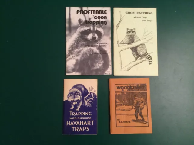 Trapping With Humane Havahart Traps + Coon Trapping Books + Woodcraft Book Kreps