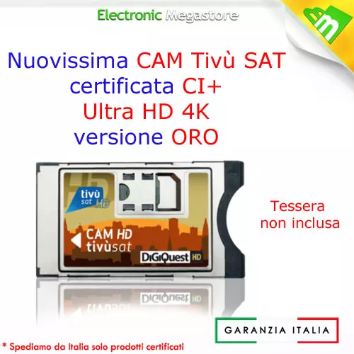 CAM TIVU'SAT HD SATELLITARE PER decoder e tv CARD XXX CI+ PER TESSERA TIVU' SAT