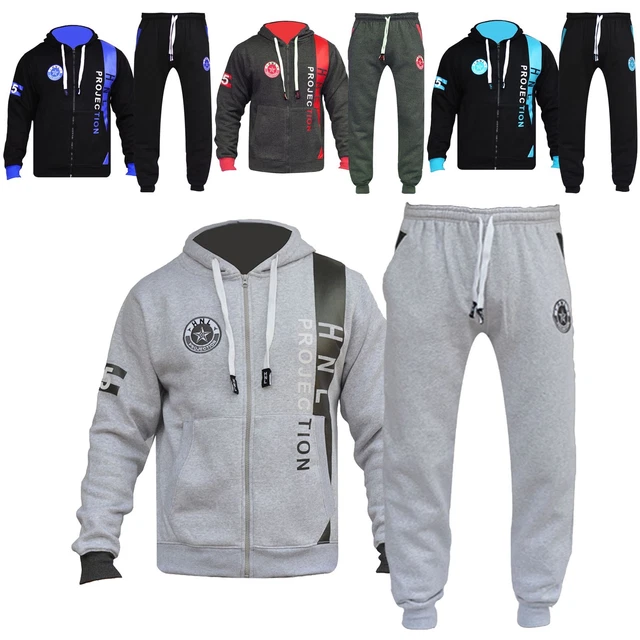 Tuta da jogging ragazzo ragazza designer con cerniera parte inferiore inferiore bambini età 7-13 anni