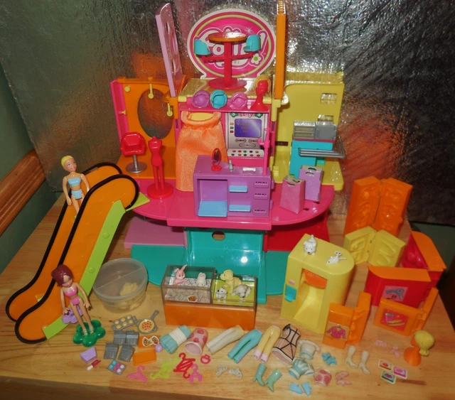 POLLY POCKET FASHION World Doll Designer Mall Store Playset Pet Counter Set  Lot £38.48 - PicClick UK