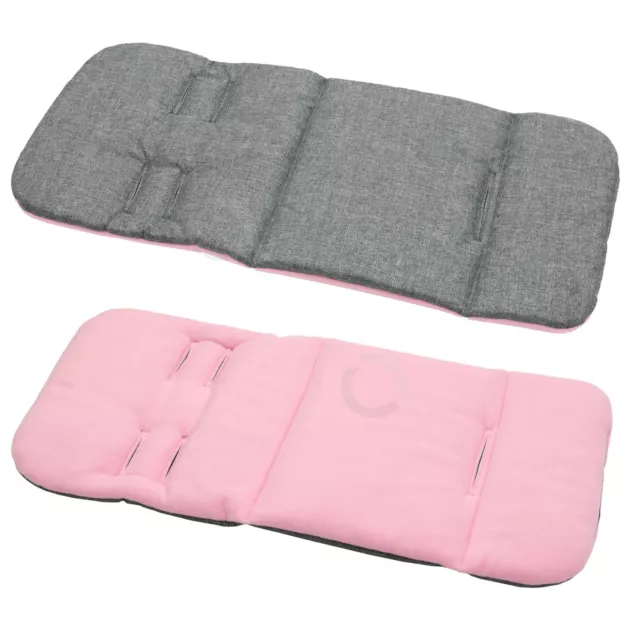 Pram stroller buggy LINER INSERT soft washable universal  Grey Melange - b pink