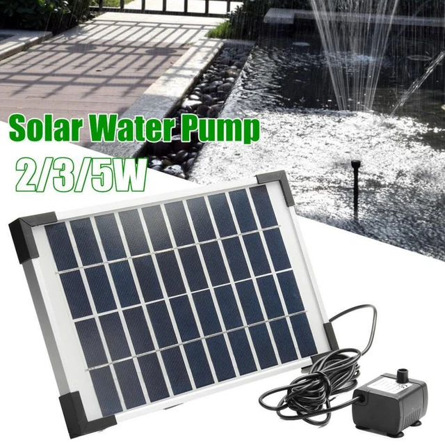 Kit de bomba de agua para paneles solares de 2/3/5 W fuente jardín estanque piscina riego sumergible