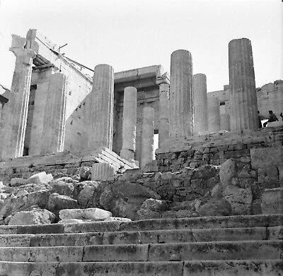 1950 L' Acropole Les Propylées Grèce 3 Négatifs 6 x 6 ATHÈNES c GRE 161 