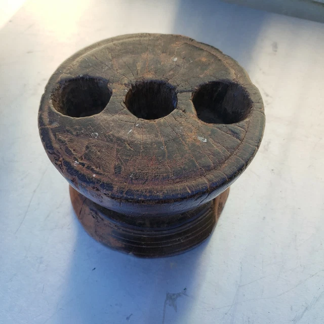 Very heavy and hard vintage/antique primitive stand wood artifact