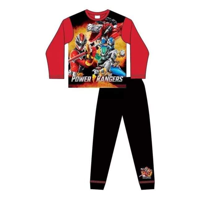 Boys Power Rangers Pyjamas Nightwear Dino Ranger Ages 4-10 Years