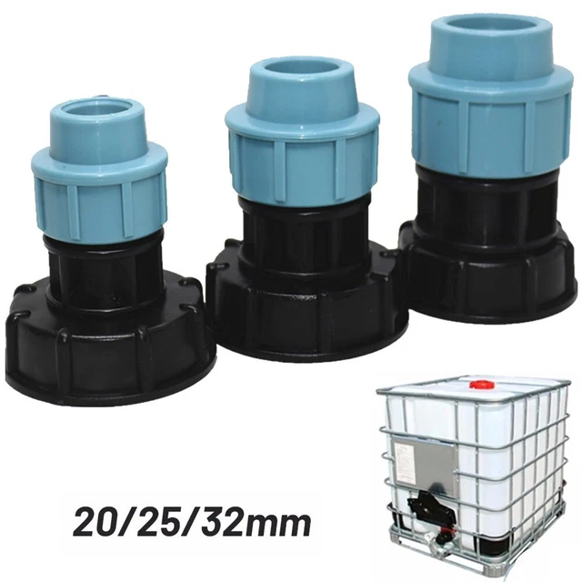 Connecteur Filtre Réservoir IBC 32 Mm - Filtre à Eau De Pluie - Panier Amovible - Plastique Industriel Noir