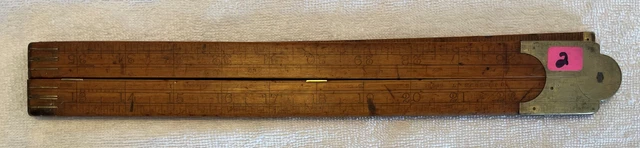Antique Boxwood & Brass Carpenter's Ruler 48" J RABONE & SONS Birmingham 002 Antique Boxwood & Brass Carpenter's Ruler 48" J RABONE & SONS Birmingham 002