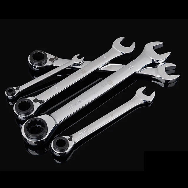 1 x chiave a cricchetto tre dimensioni in una chiave a cricchetto 6-27 mm chiave rapida chiave strumento di riparazione auto