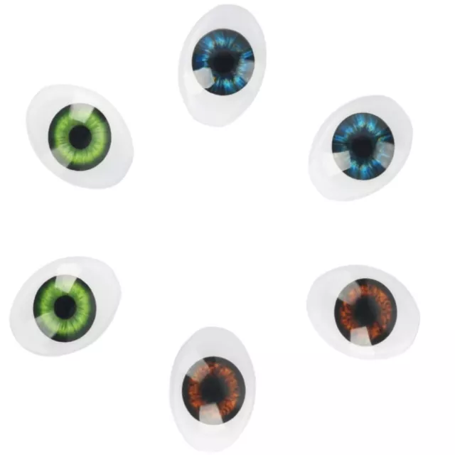 8Pcs Oval Flat Hollow Plastic Eyes Puppet Hollow Plastic Eyes  DIY Supplies 2