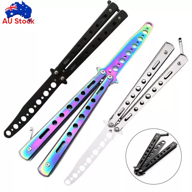 CSGO Butterfly Knife Trainer Balisong Training SaftyPractice Combo Folding Knife