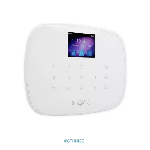 IOS/Android LCD Wireless&wired GSM SMS RFID Autodial Home Security Alarm System 2