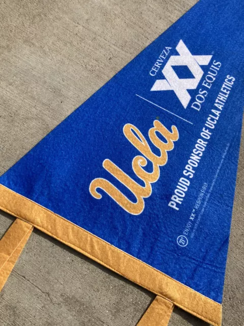 🌟New Dos Equis XX UCLA Bruins Pennant College Party Beer Sign Banner Tailgating
