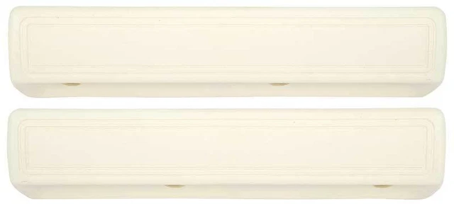 1966-70 Charger Coronet GTX Belvedere; Front Arm Rest Pad; 13" Long; Pair; White