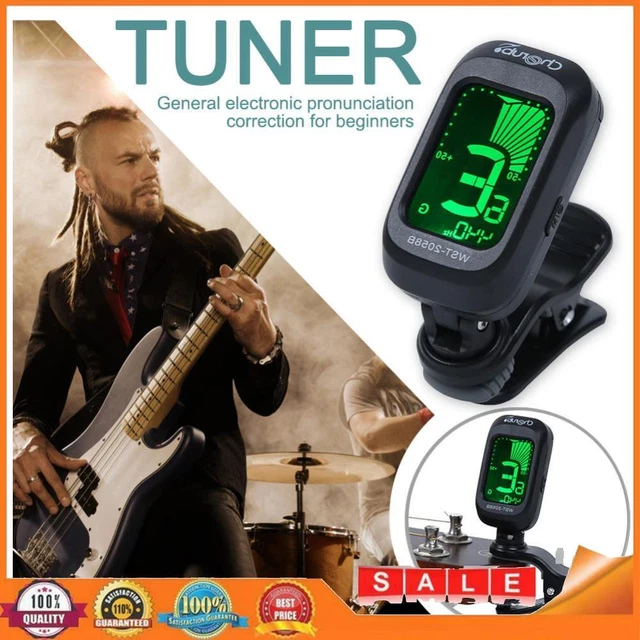 Tuner Violin Ukulele Bass Clip-on LCD Display Tuning for Beginners Stringed