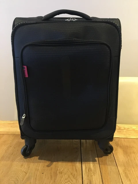 EZZYROL SUITCASE CABIN Case Four Wheels Black Luggage Travel Carry On ...