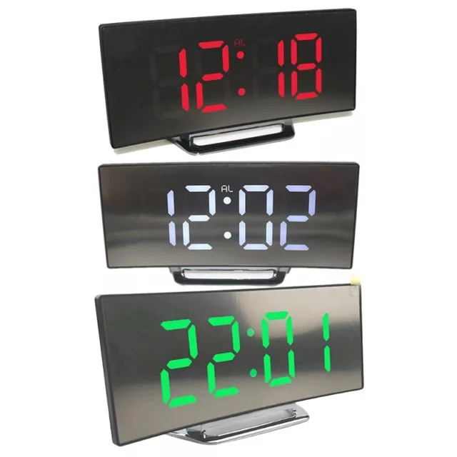 LED Digital Wecker Nickerchen Tischuhr Elektronische Uhr LED Spiegel Display