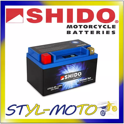 Batterie A Lithium SHIDO (LTX12-BS=YTX12-BS) Suzuki Sv 650 S 2008