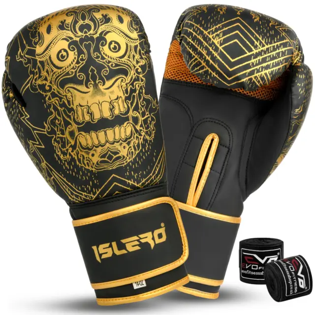 Pro Leather Boxing Gloves,MMA,Sparring Punch Bag,Muay Thai Training Gloves