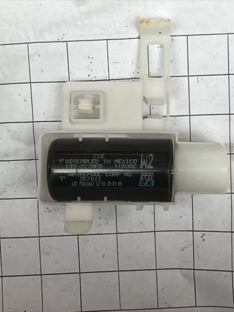 Whirlpool Washer Start Capacitor WP8572717 357021 With Mounting Bracket 8318046.