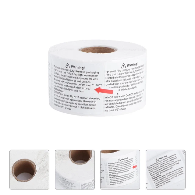 1 rollo pegatinas de cera impermeables para hacer velas pegatinas etiquetas de seguridad para velas