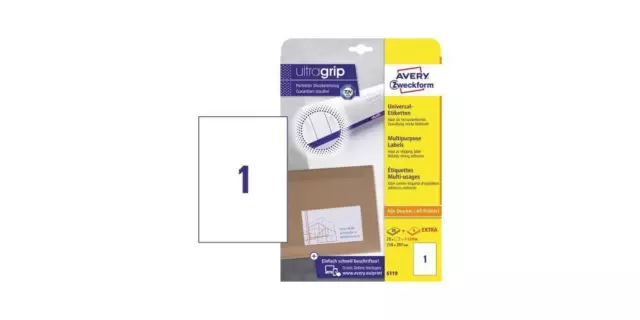 AVERY Zweckform Universal-Etiketten 6119 210x297mm weiß 25 Stück