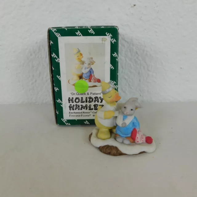 Fitz & Floyd Holiday Hamlet Dr Quack Patient Figurine Enchanted Forest Orig Box