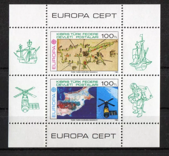 Türkisch - Zypern CEPT Europa Block Nr. 4 postfrisch 127 - 128 Mi.40 € MNH 1983