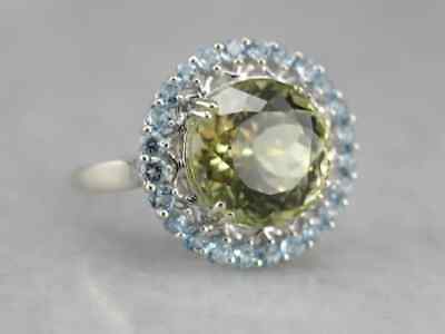 925 Silver 3.50 Ct Natural Moldavite Gemstone Handmade Wedding Ring Gift For Her
