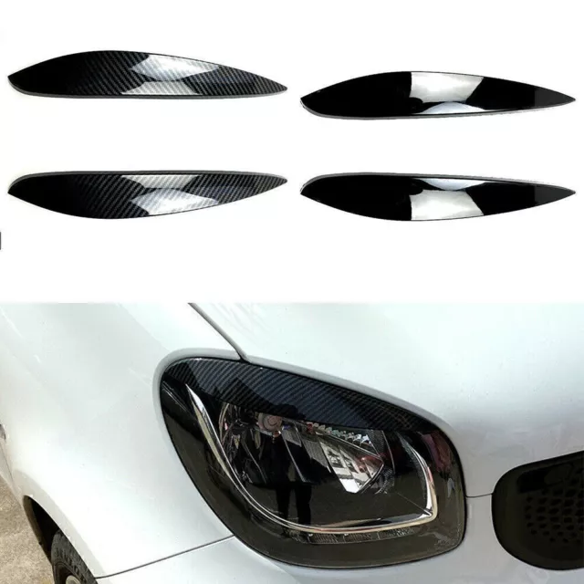 1 Set Headlight Eyelid Lid Eyebrow Trim For Mercedes Benz Smart 2014+