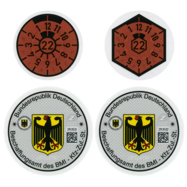 German Police License Plate Complete Sticker Set