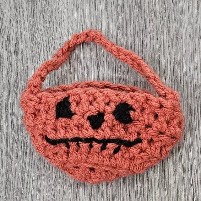 Mini Handmade Crochet Pumpkin Basket