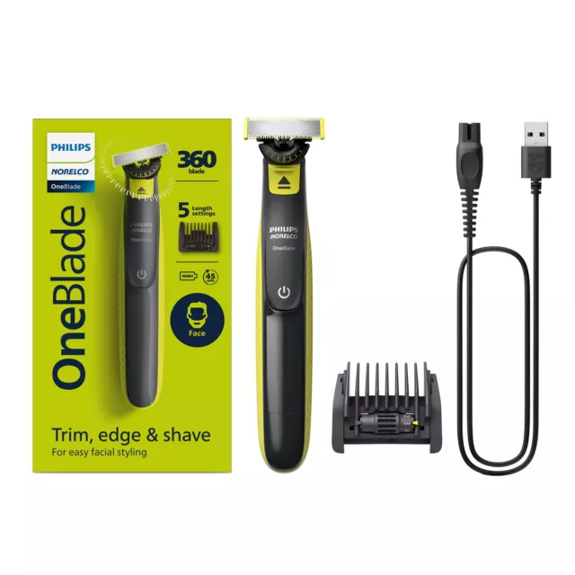 Oneblade 360 Face Hybrid Electric Trimmer and Shaver, QP2724/70