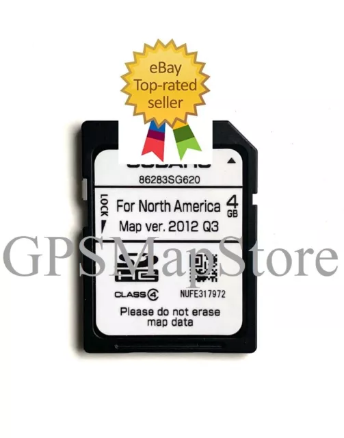 2014 Forester Genuine DIVX Navigation DATA SD Card U.S CAN Map Part 86283SG620