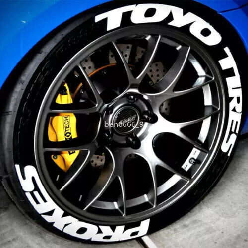 Toyo Tires Proxes Permanent Tire Letters Stickers For 14-22" 4 Kit Decal 1.25" Toyo Tires Proxes Permanent Tire Letters Stickers For 14-22" 4 Kit Decal 1.25"