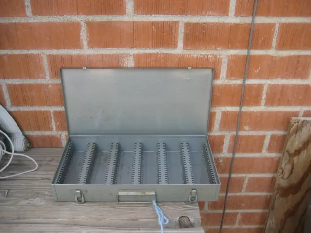 Vintage 35-mm Slide *** ATCO *** Metal Box Tray File Case Holder Storage USA
