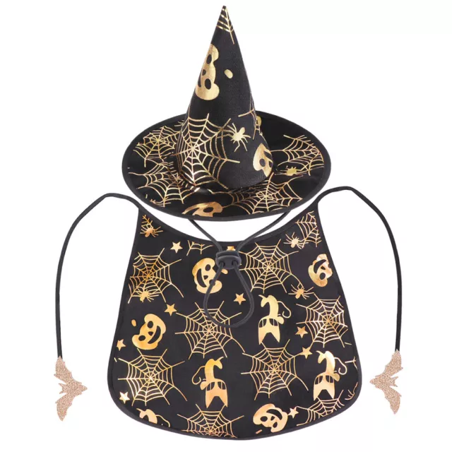 Costume Da Strega Per Donna Set Mantello Cappello Halloween Cani Abito