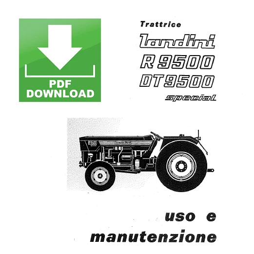 LANDINI R9500 DT SPECIAL Manuale uso manutenzione Libretto istruzioni ...