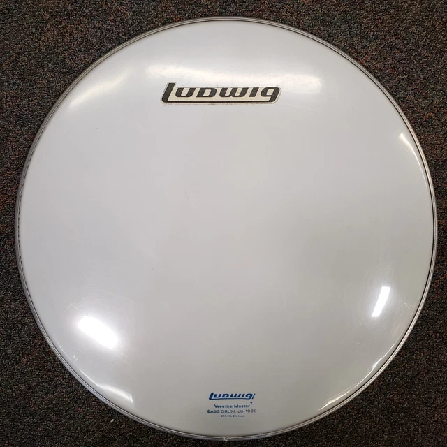 LUDWIG LOGO 60S/70S 22" WeatherMaster Bass Drum db1000 Resonant Logo