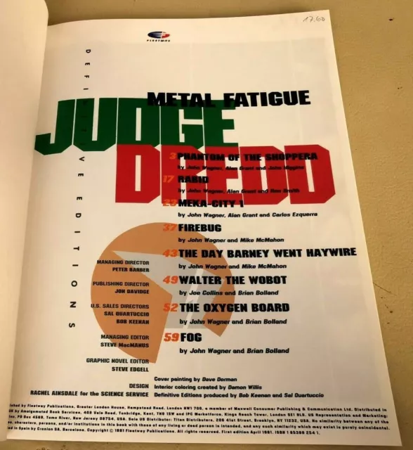 1427 - Judge Dredd - Metal Fatigue  by JOHN WAGNER - 1991 3