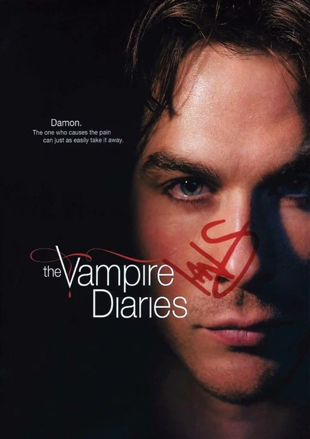 THE VAMPIRE DIARIES PP SIGNED PHOTO POSTER 12" X 8" A4 Ian Somerhalder ...