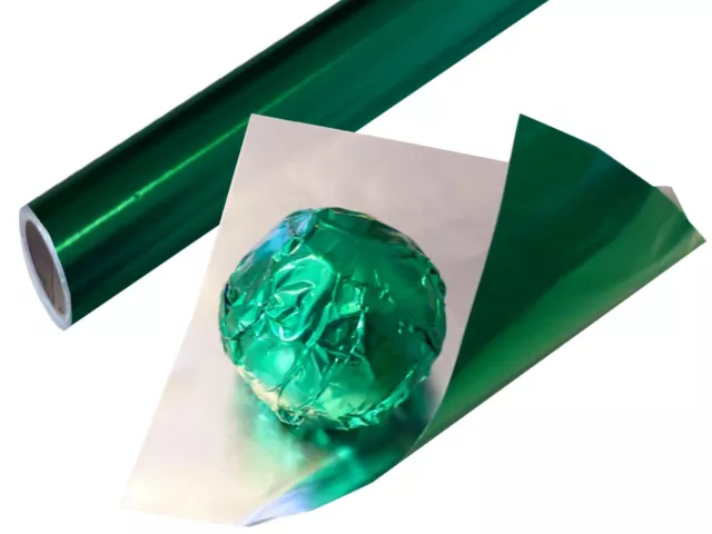 Verde Oscuro Einwickelfolie Rollo 65m Colorido Papel de Aluminio para Chocolate