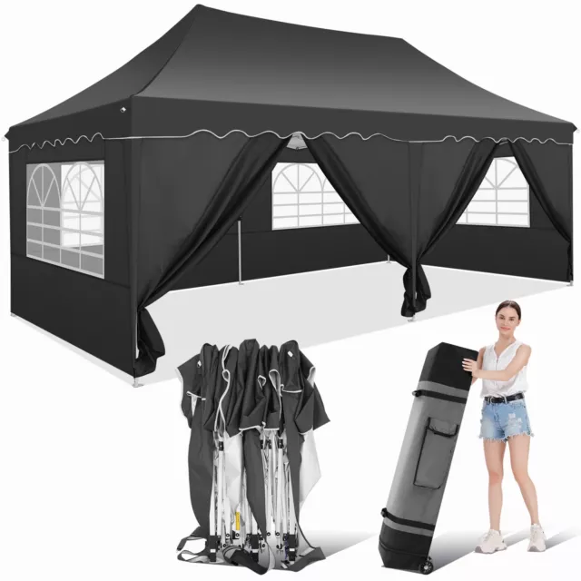 Pavillon 3x3-3x6M Faltpavillon Wasserdicht Stabil Partyzelt Popup Gartenpavillon