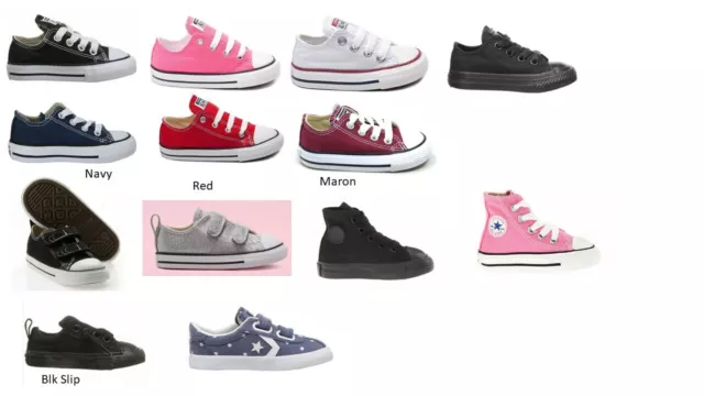 Original INFANT BABY TODDLER Converse Chuck Taylor All Star Low Top Canvas Shoes