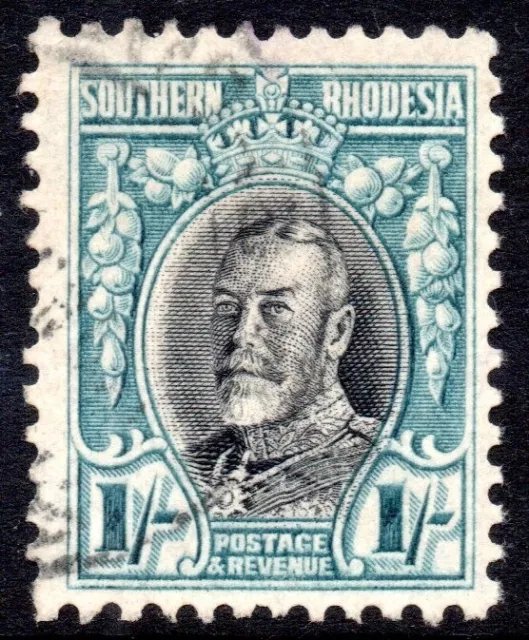Southern Rhodesia 1931-7 1s black & greenish blue, perf.11½, SG.23a, VFU cat.£75