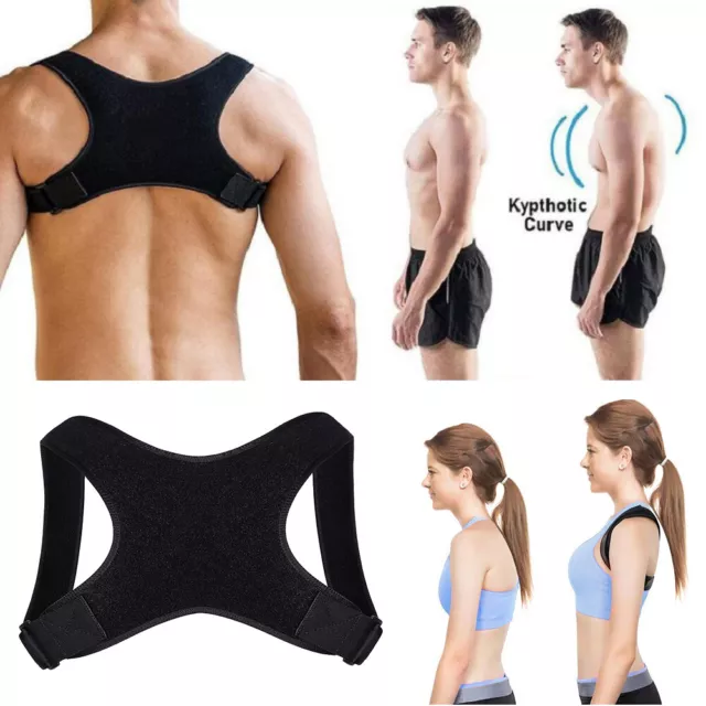 Posture Corrector Body Brace Bad Back Lumbar Shoulder Support Belt Women Men UK