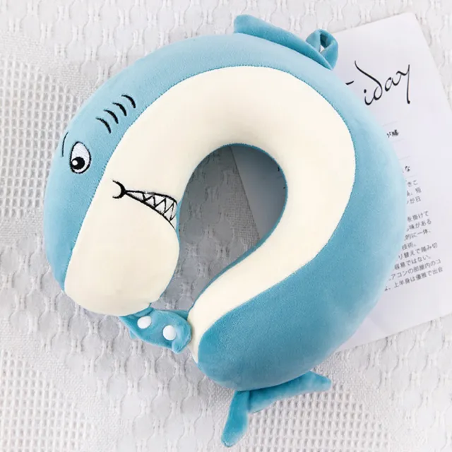 Train Sleeping Memory Foam Home Office Cute Shark Soft Kids Adults Travel Pillow