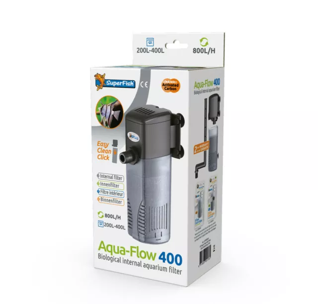 Superfish Aqua Flow 400 Internal Filter Fish Tank Aquarium up to 400L 800L/H